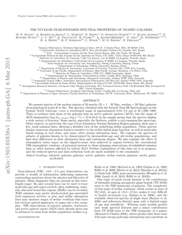 Arxiv:1503.01836V1 [Astro-Ph.GA] 6 Mar 2015 Provide a Wealth of Information Addressing Numerous to Black Hole (BH) Mass Measurements (Houghton Et Al