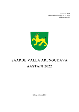Saarde Valla Arengukava Aastani 2022