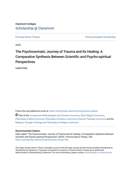 The Psychosomatic Journey of Trauma and Its Healing: a Comparative Synthesis Between Scientific and Psycho-Spiritual Perspectives