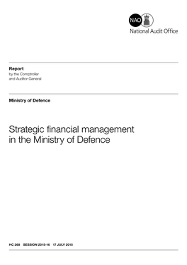 Strategic Financial Management in the Ministry of Defence