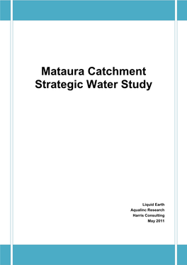 Download the Mataura Catchment Strategic