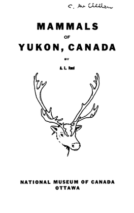 Mammals of Yukon, Ca·Nada
