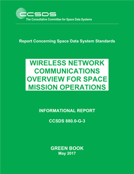 Wireless Network Communications Overview for Space Mission Operations