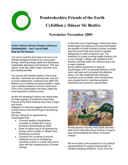 Newsletter November 2009