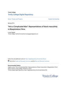 Representations of Black Masculinity in Blaxploitation Films