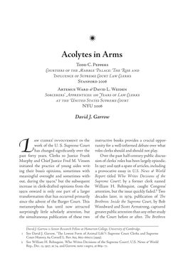 Acolytes in Arms Todd C