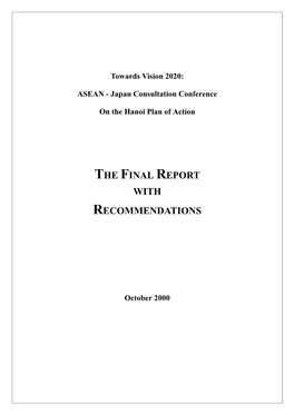 The Final Report with Recommendations