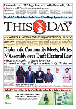 Diplomatic Community Meets, Writes N'assembly Over Draft Electoral