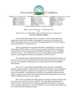 Governors' Ethanol Coalition