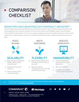 Comparison Checklist