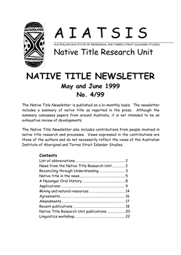 Native Title Research Unit