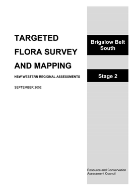 Targeted Flora Survey and Mapping Nsw Western Regional Assessments