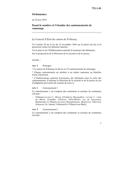 Ordonnance Du 28 Juin 2005 Fixant Le Nombre Et L'étendue Des