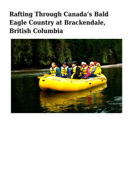 Rafting Through Canada’S Bald