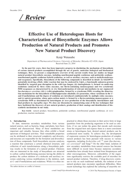 Effective Use of Heterologous Hosts for Characterization of Biosynthetic Enzymes Allows Production of Natural Products and Promotes New Natural Product Discovery
