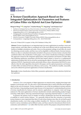 A Texture Classification Approach Based on the Integrated