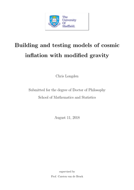 Building and Testing Models of Cosmic Inflation with Modified Gravity