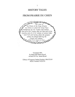 History Talks from Prairie Du Chien X