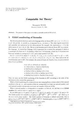 Computable Set Theory*