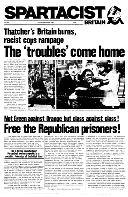 Thatcher's Britain Burns, Racist Cops Rampage