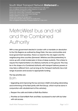 Metrowest and Combined Authority Revised