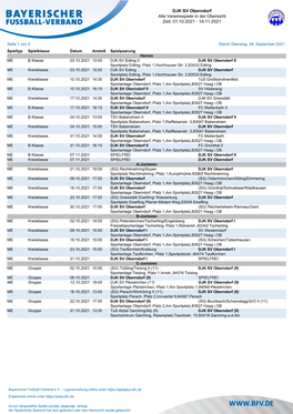 DJK SV Oberndorf Alle Vereinsspiele in Der Übersicht Zeit: 31.08.2021
