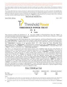 Threshold Power Trust