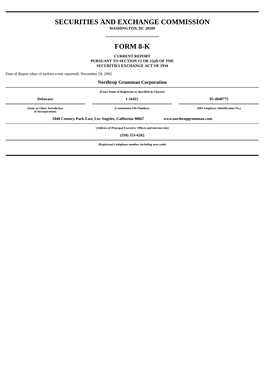 Securities and Exchange Commission Form