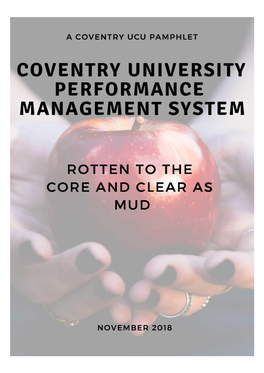 Performance Review at Coventry University – the Back Story