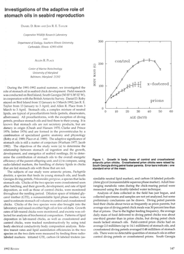 Investigations of the Adaptive Role of Stomach Oils in Seabird Reproduction