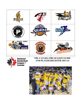 Nbl Canada Pre-Season Guide and Player Register 2013-14