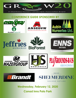 CONFERENCE GUIDE SPONSORED by Wednesday, February 12, 2020