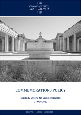 Eligibility Criteria for Commemoration 27 May 2020