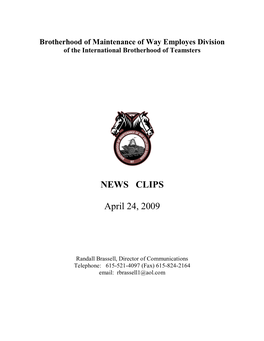 NEWS CLIPS April 24, 2009