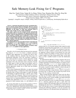 Safe Memory-Leak Fixing for C Programs