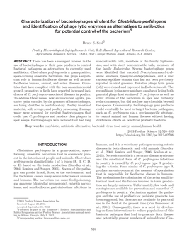 Characterization of Bacteriophages Virulent for Clostridium Perfringens and Identification of Phage Lytic Enzymes As Alternative