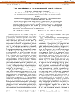 Experimental Evidence for Interatomic Coulombic Decay in Ne Clusters