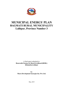 Municipal Energy Plan Bagmati Rural Municipality