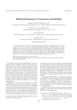 Multifractal Structures in Temperature and Humidity