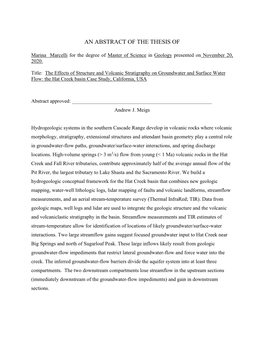 The Effects of Structure and Volcanic Stratigraphy on Groundwater and Surface Water Flow: the Hat Creek Basin Case Study, California, USA