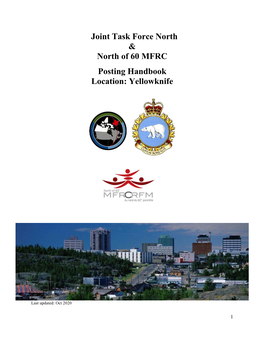 Joint Task Force North & North of 60 MFRC Posting Handbook Location