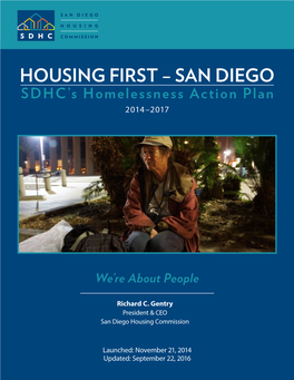 HOUSING FIRST – SAN DIEGO SDHC’S Homelessness Action Plan 2014–2017