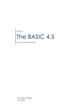 The BASIC 4.5