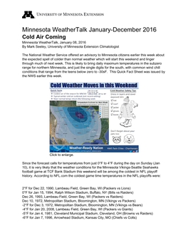 Minnesota Weathertalk 2016