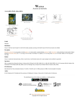 Acacia Julifera Subsp. Julifera Occurrence Map