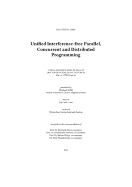 Uni Ed Interference-Free Parallel, Concurrent and Distributed