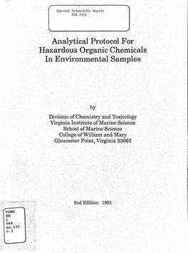 Analytical Protocol for Hazardous Organic Chemicals in Environmental Samples