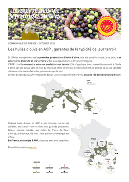 Les Huiles D'olive En Aop