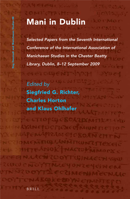 Mani in Dublin Nag Hammadi and Manichaean Studies