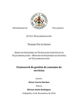 Framework De Gestión De Consumo De Servicios